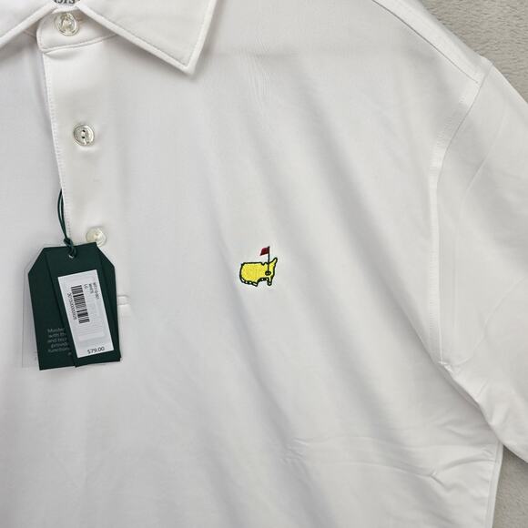 Masters Tech Polo Golf Shirt Mens Large White Performance Apparel NWT - Picture 3 of 11
